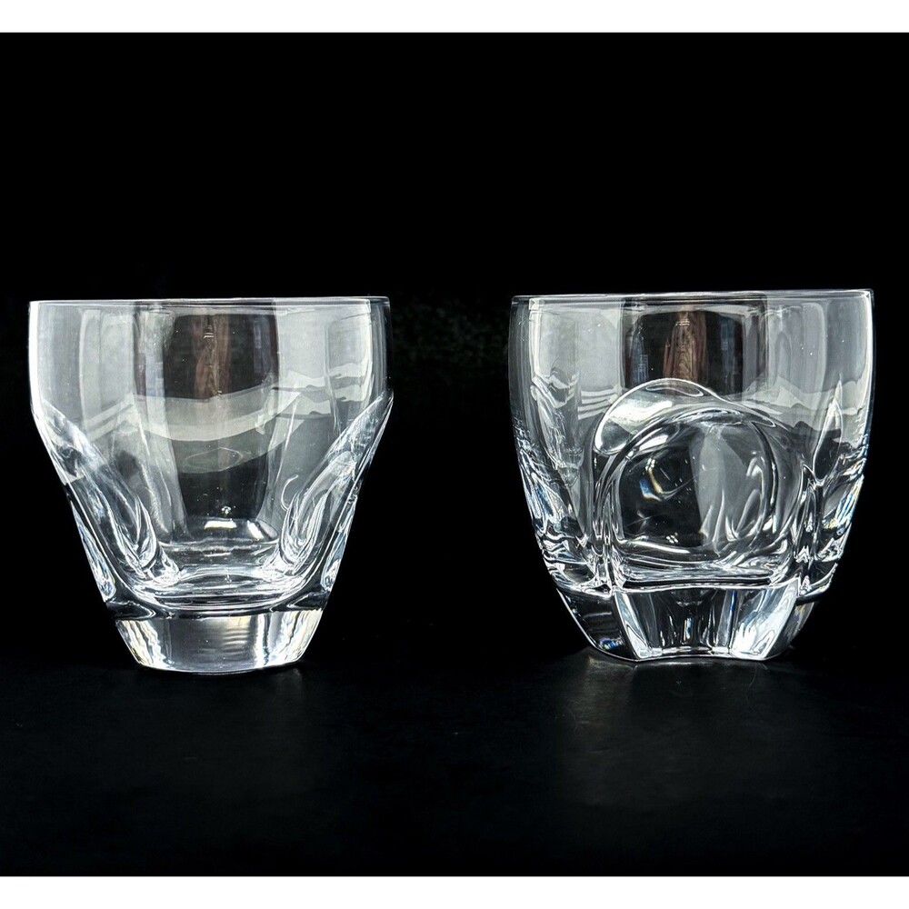 Hennessy XO Cognac Crystal Glasses Set 2 Thomas Bastide Thumbprint Tumblers